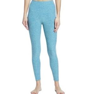 Beyond Yoga Caught In The Midi Space Dye Leggings, Heathered Blue, Size Medium